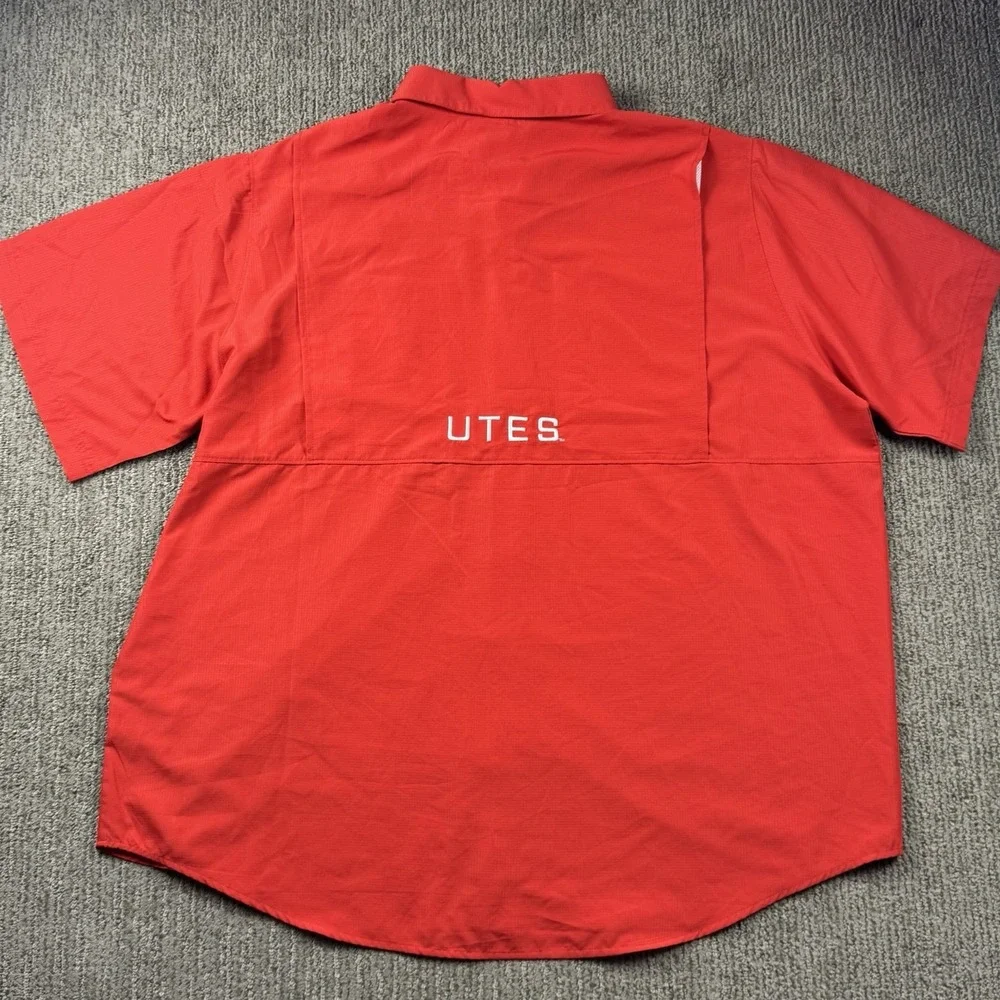Pro Edge Mens 2XL Vented Button Up Shirt Fishing Outdoor University of Utah Utes